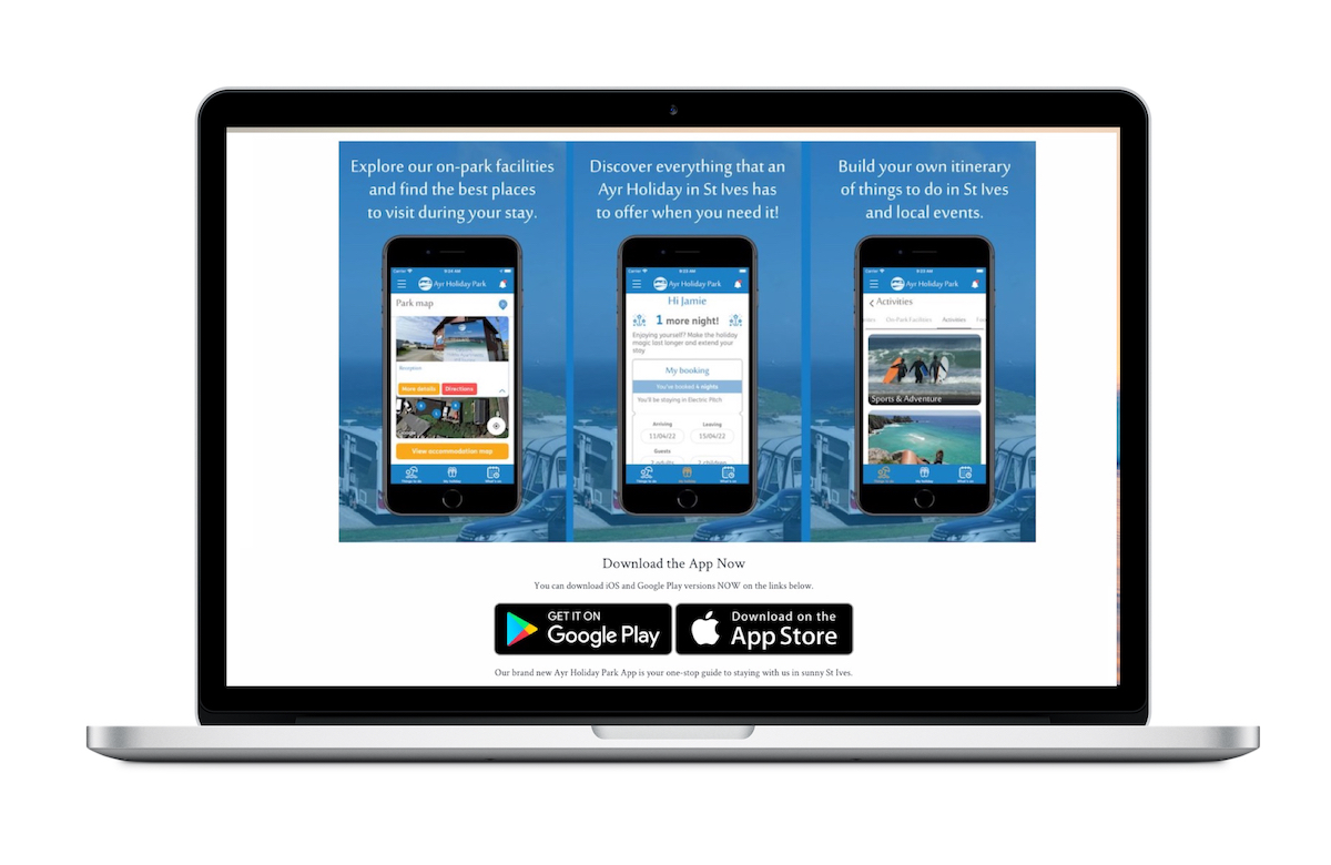 Ayr Holiday Park App download our app page